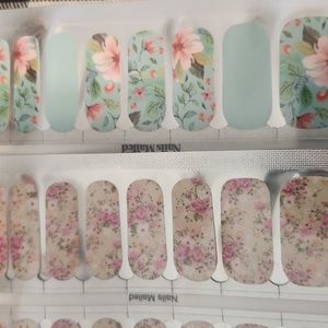 floral nail wraps 2 pack
